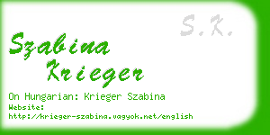 szabina krieger business card